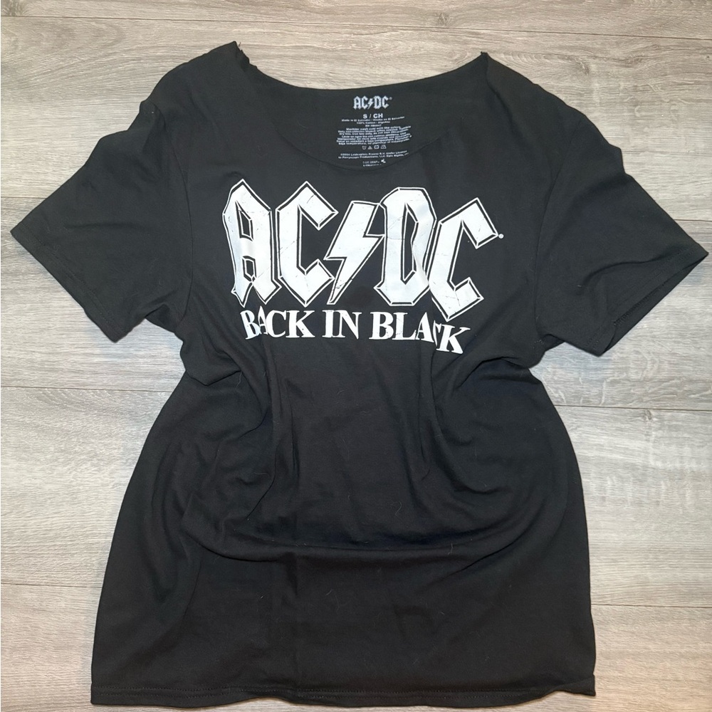 AC/DC Black 'Back in Black' Tee